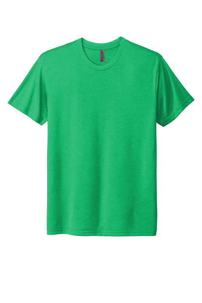Front View of Envy Next Level Apparel Adult Tri-Blend Tee. NL6010 plain