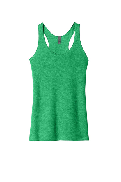 Front View of Envy Next Level Apparel Women's Tri-Blend Racerback Tank. NL6733 plain