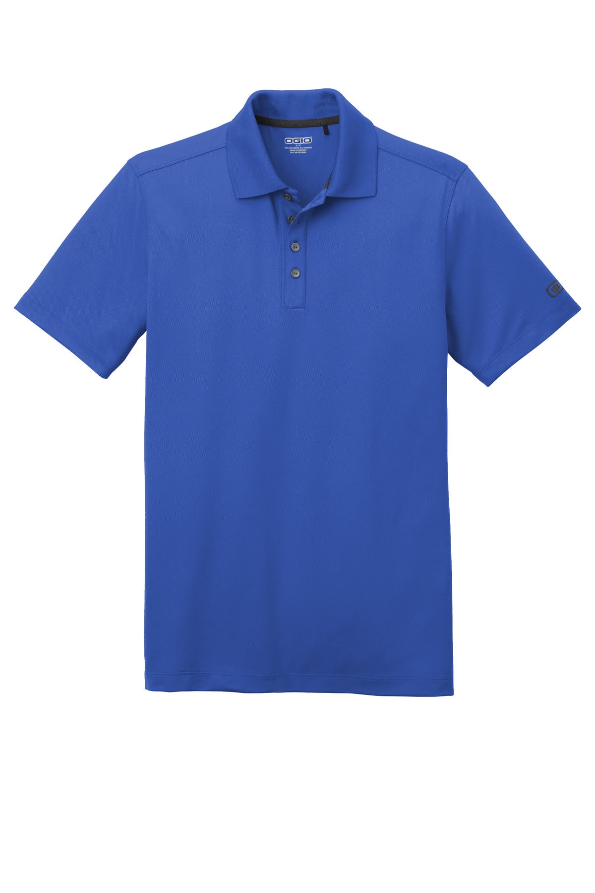 Front View of Enzyme Blue OGIO Metro Polo. OG130 plain