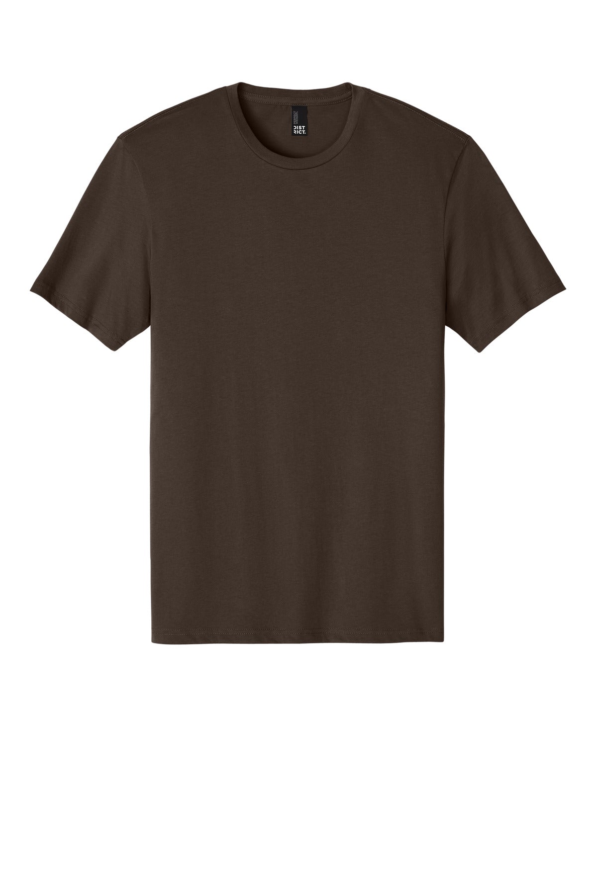 Front View of Espresso District Perfect Weight Tee. DT104 plain