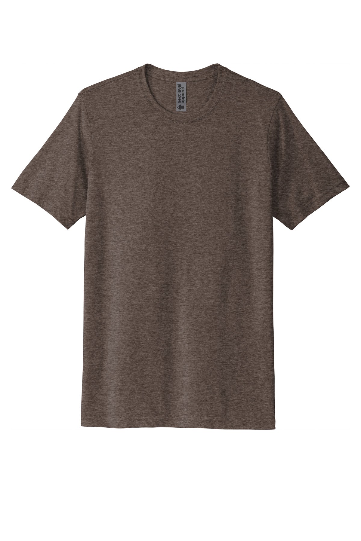 Front View of Espresso Next Level Apparel Adult Poly/Cotton Tee. NL6200 plain