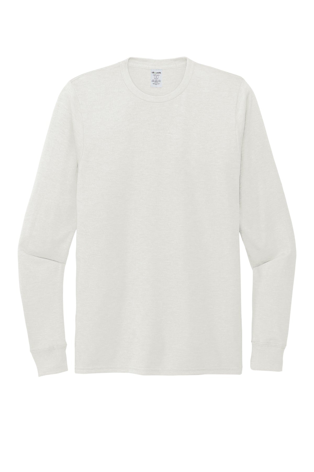 Front View of Fairly White Allmade Unisex Tri-Blend Long Sleeve Tee AL6004 plain