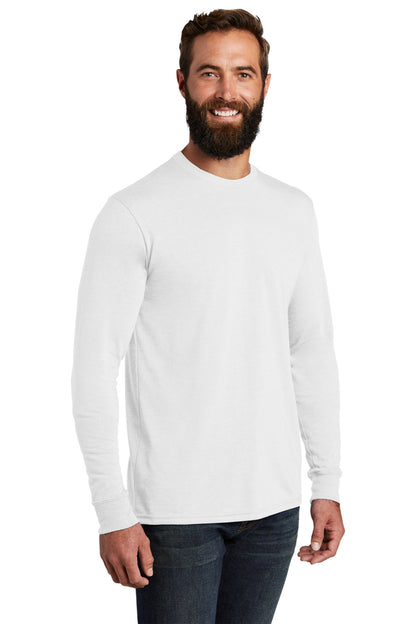 Front View of Fairly White Allmade Unisex Tri-Blend Long Sleeve Tee AL6004 plain