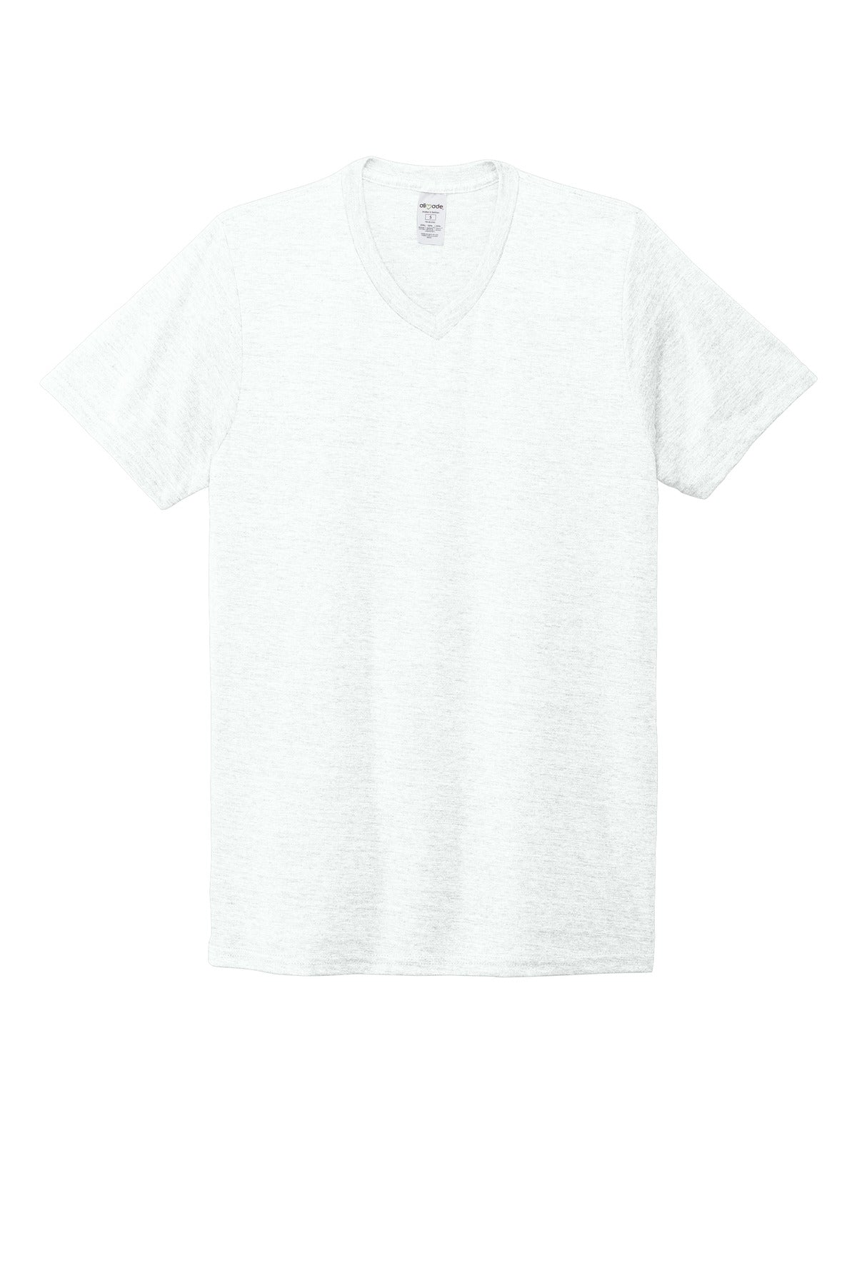 Front View of Fairly White Allmade Unisex Tri-Blend V-Neck Tee AL2014 plain