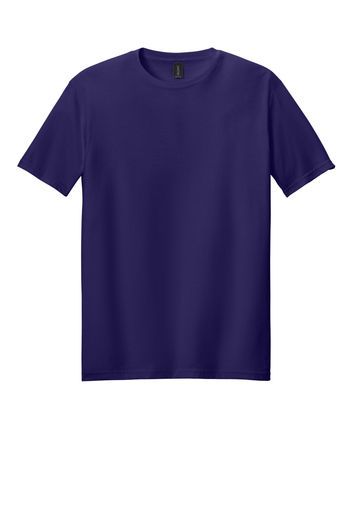 Front View of FanDkPrpl Gildan Softstyle T-Shirt. 64000 plain