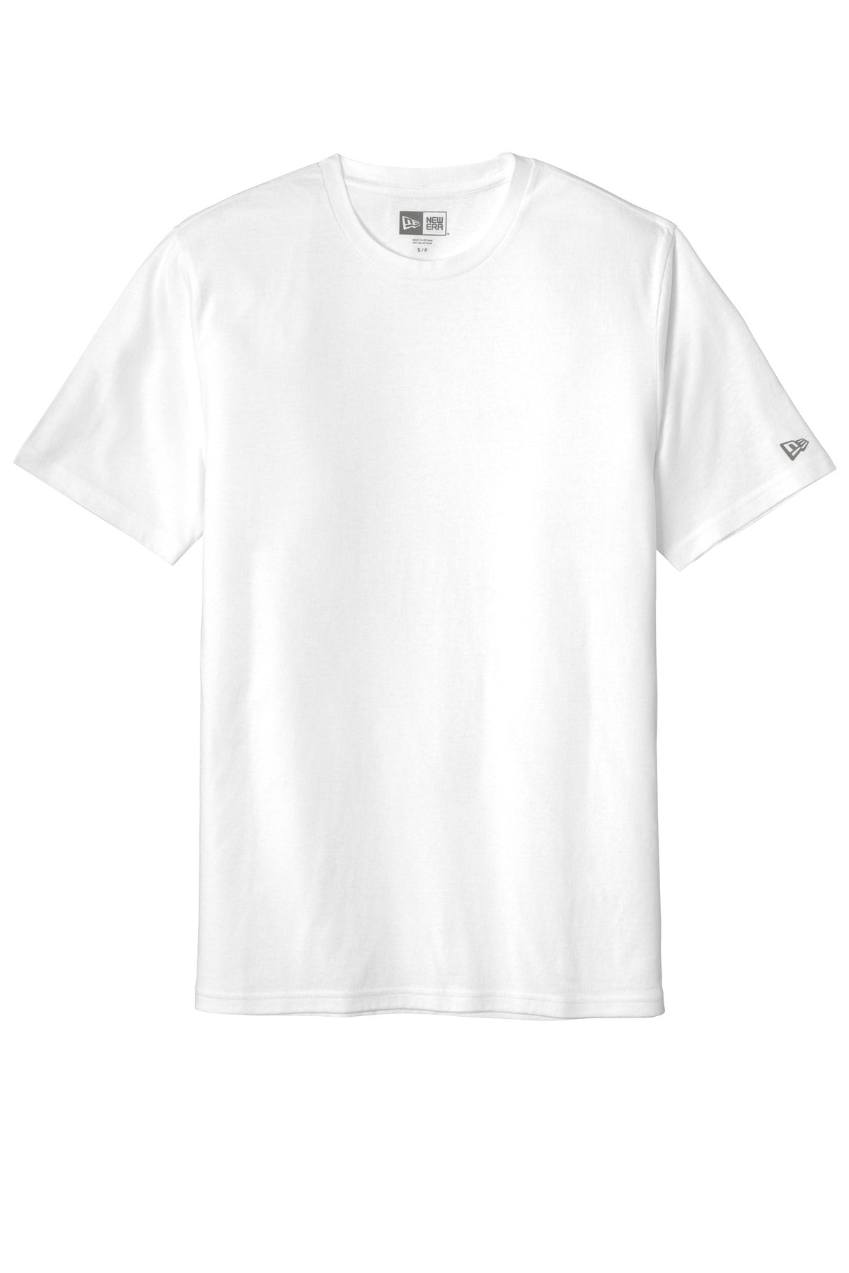 Front View of FanWhtSld New Era Tri-Blend Tee NEA135 plain