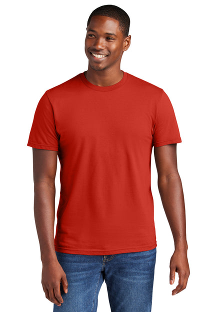 Front View of FieryRed District Very Important Tee . DT6000 plain