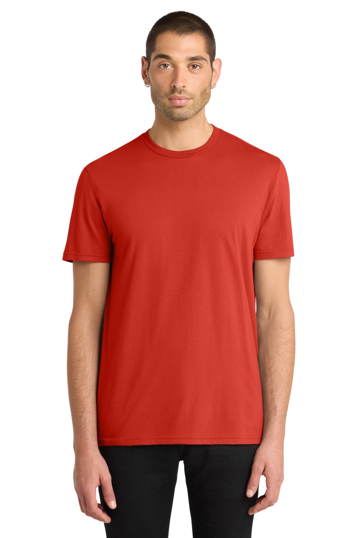 Front View of FieryRed District Very Important Tee . DT6000 plain
