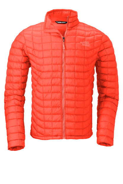 Front View of Fire Brick Red The North Face ThermoBall Trekker Jacket. NF0A3LH2 plain