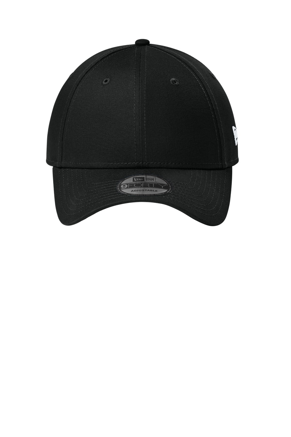 Front View of FlagBlack New Era - Adjustable Structured Cap. NE200 plain