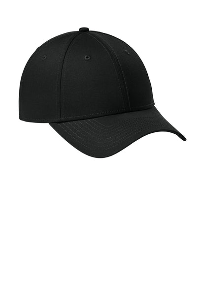 Front View of FlagBlack New Era - Adjustable Structured Cap. NE200 plain