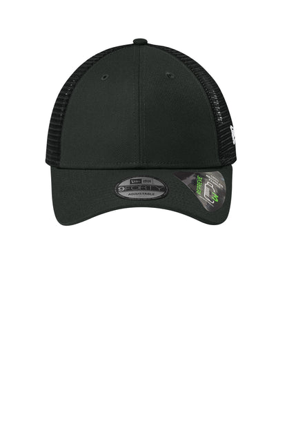 Front View of FlagBlack New Era Recycled Snapback Cap NE208 plain