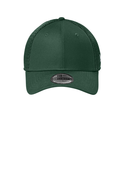 Front View of FlagDkGrn New Era - Stretch Mesh Cap. NE1020 plain