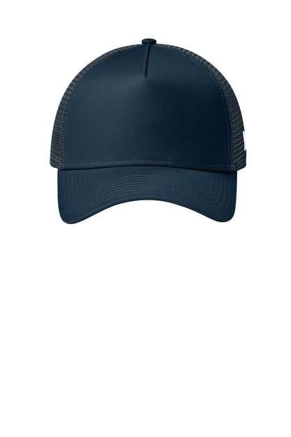 Front View of FlagDpNavy New Era Snapback Trucker Cap. NE205 plain