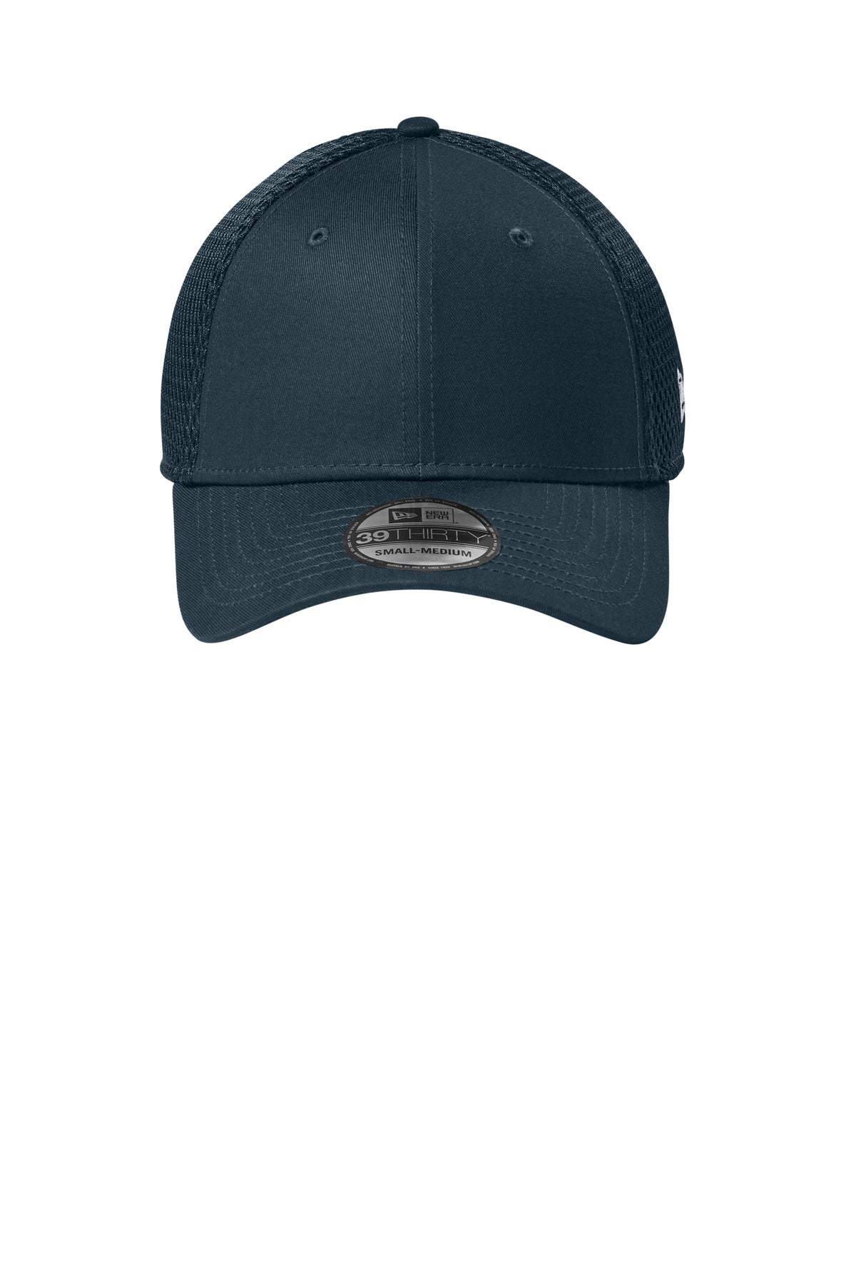 Front View of FlagDpNavy New Era - Stretch Mesh Cap. NE1020 plain