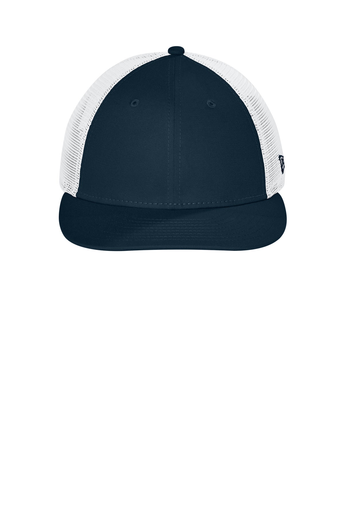 Front View of FlagDpNv/W New Era Snapback Low Profile Trucker Cap NE207 plain