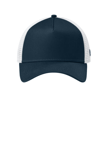 Front View of FlagDpNv/W New Era Snapback Trucker Cap. NE205 plain