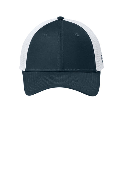 Front View of FlagDpNv/W New Era - Stretch Mesh Cap. NE1020 plain
