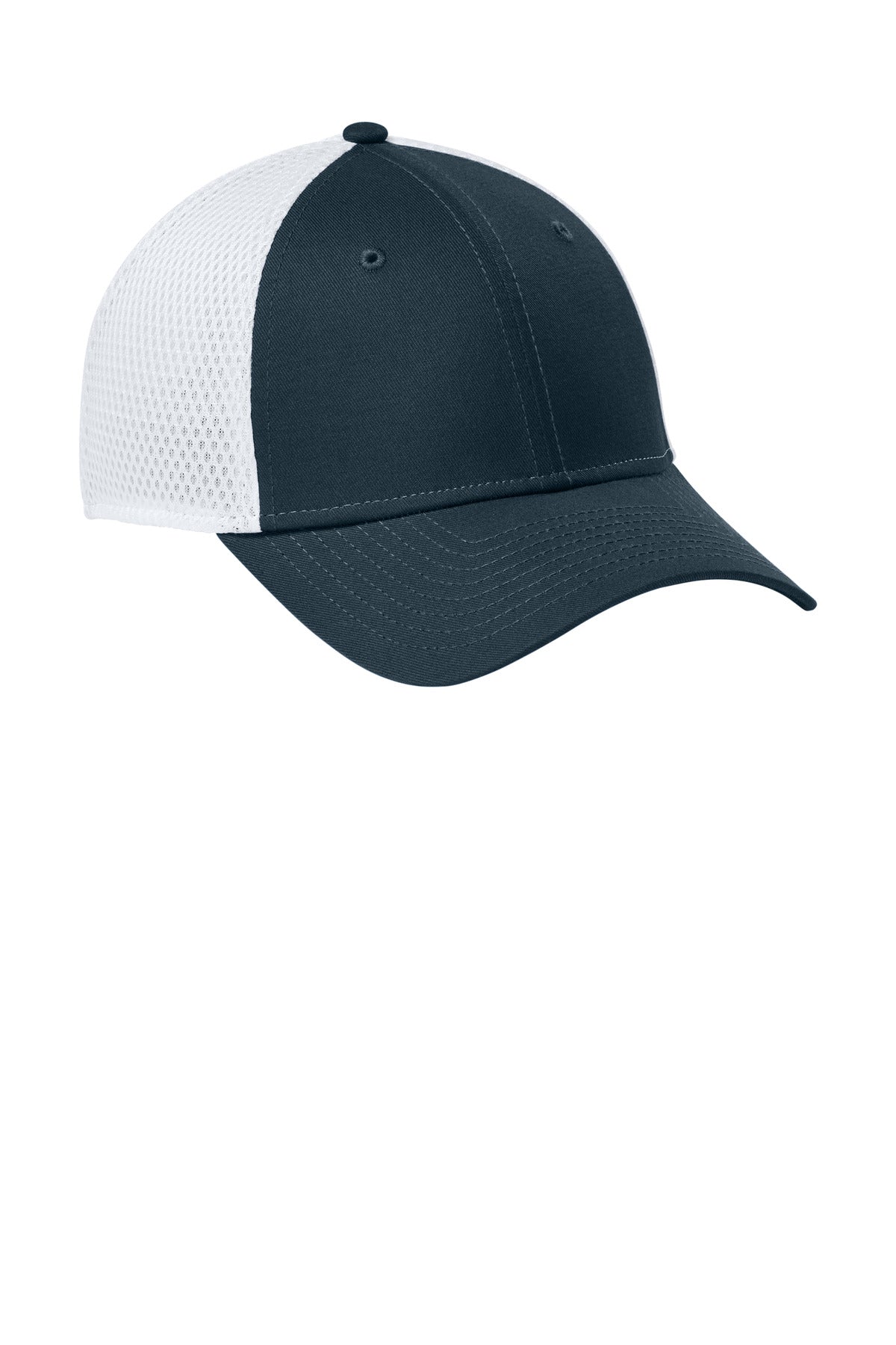 Front View of FlagDpNv/W New Era - Stretch Mesh Cap. NE1020 plain