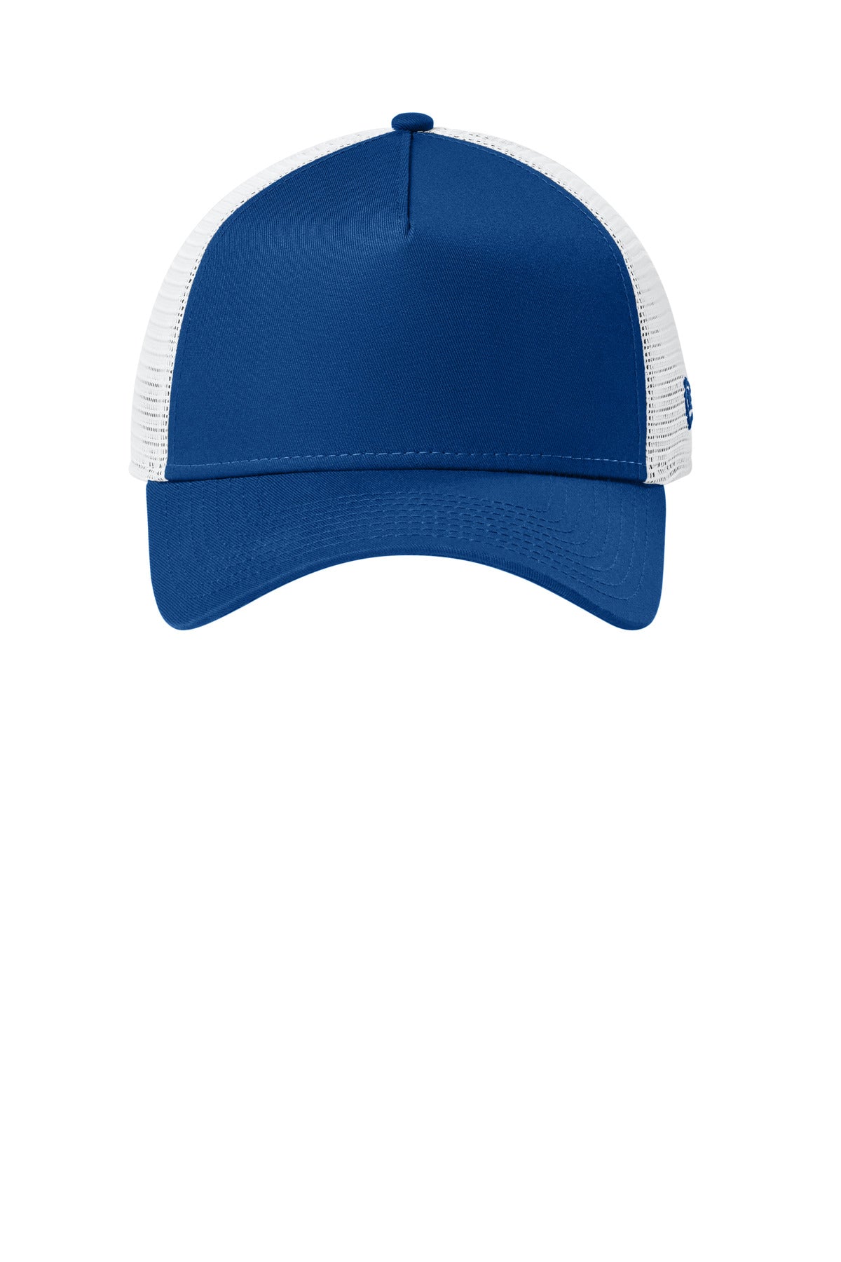 Front View of FlagRyl/Wh New Era Snapback Trucker Cap. NE205 plain