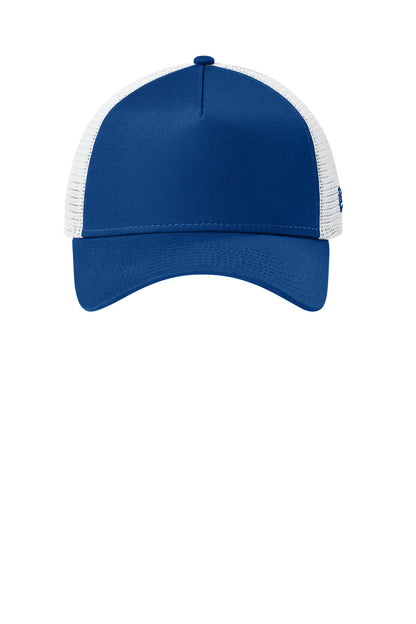 Front View of FlagRyl/Wh New Era Snapback Trucker Cap. NE205 plain