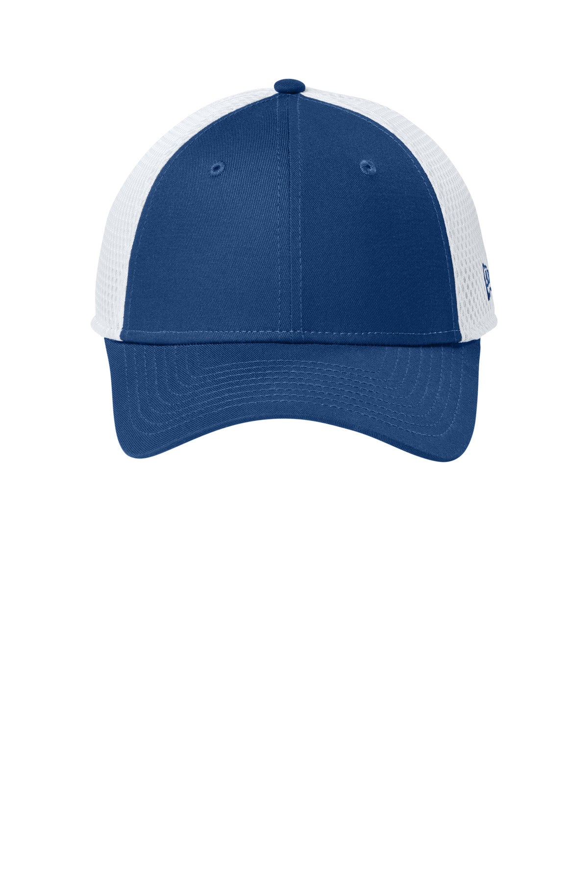 Front View of FlagRyl/Wh New Era - Stretch Mesh Cap. NE1020 plain