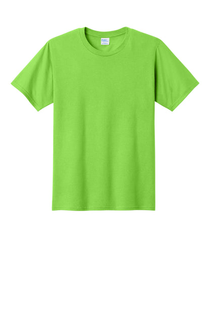 Front View of Flash Green Port & Co Fan Favorite Tee. PC450 plain