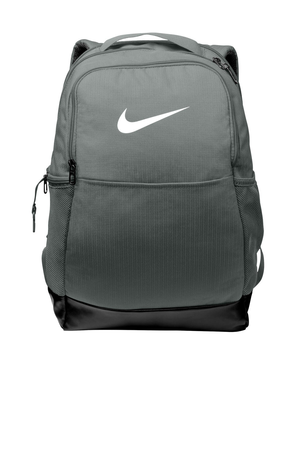 Front View of FlintGrey Nike Brasilia Medium Backpack NKDH7709 plain