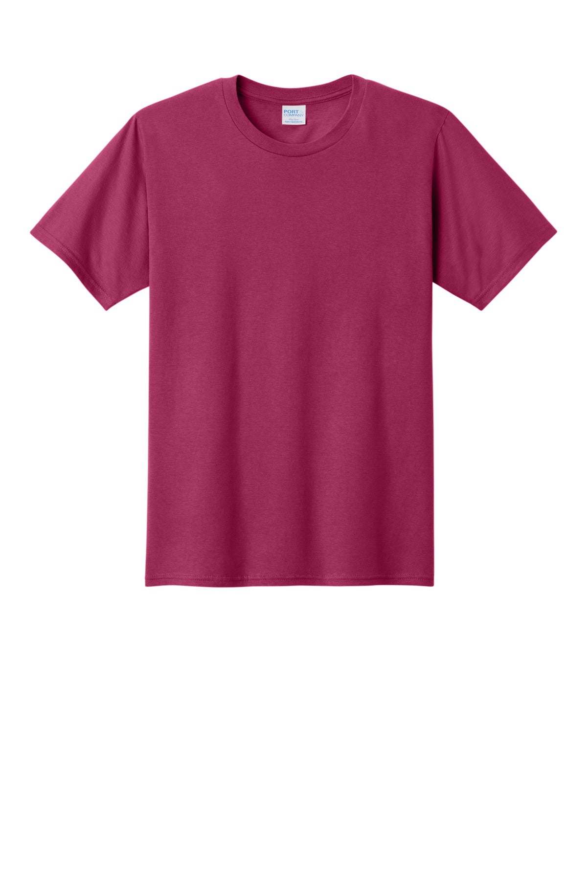 Front View of FlushPink Port & Co Fan Favorite Tee. PC450