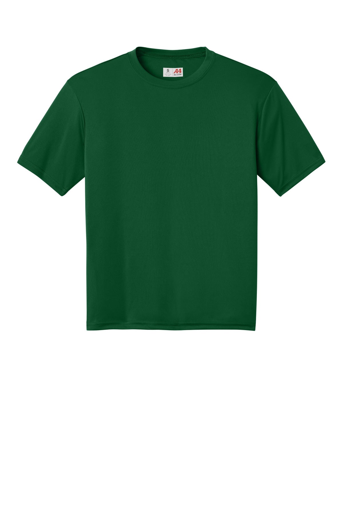 Front View of Forest A4 Cooling Performance Short Sleeve Tee A4N3142 plain