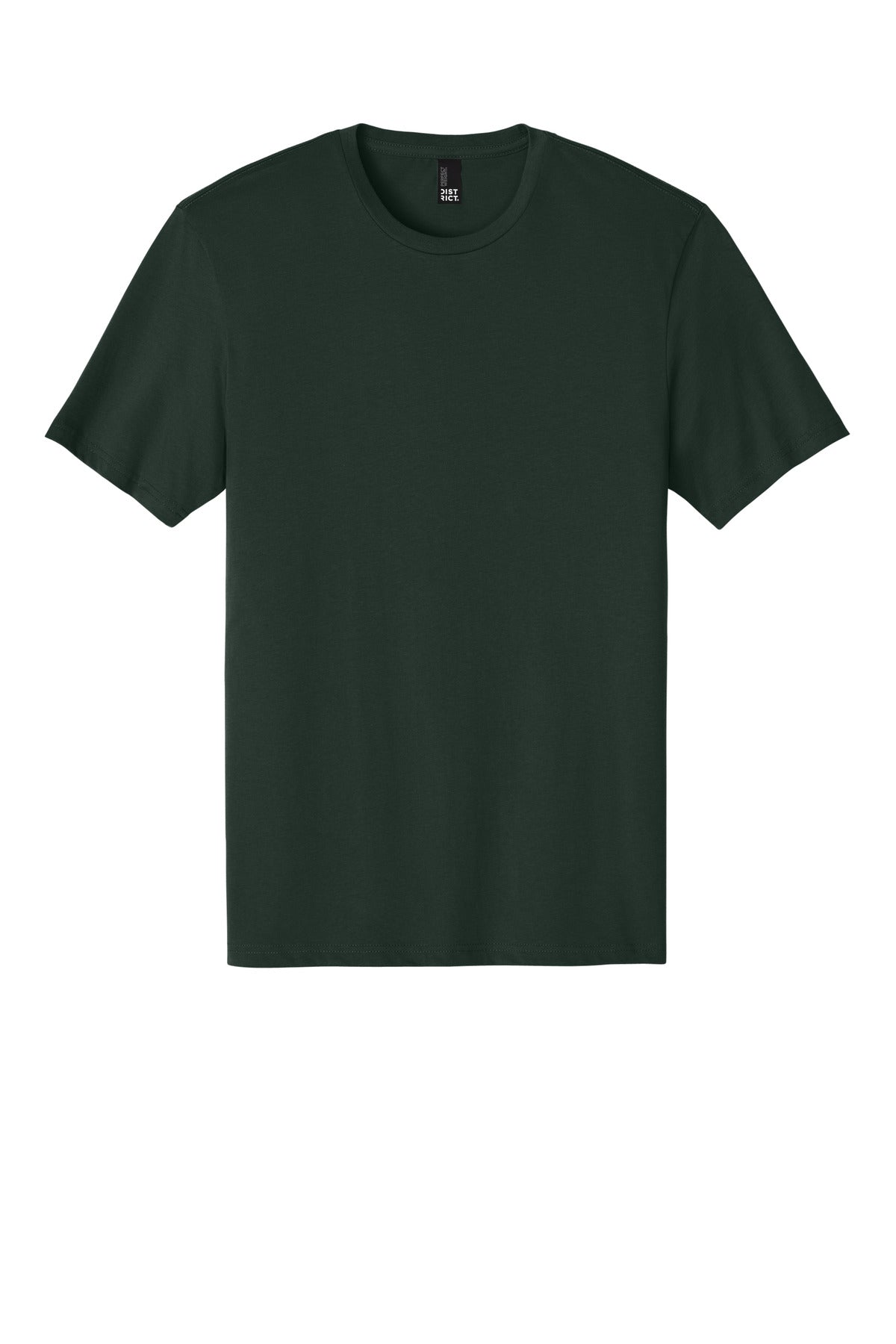 Front View of Forest Green District Perfect Weight Tee. DT104 plain