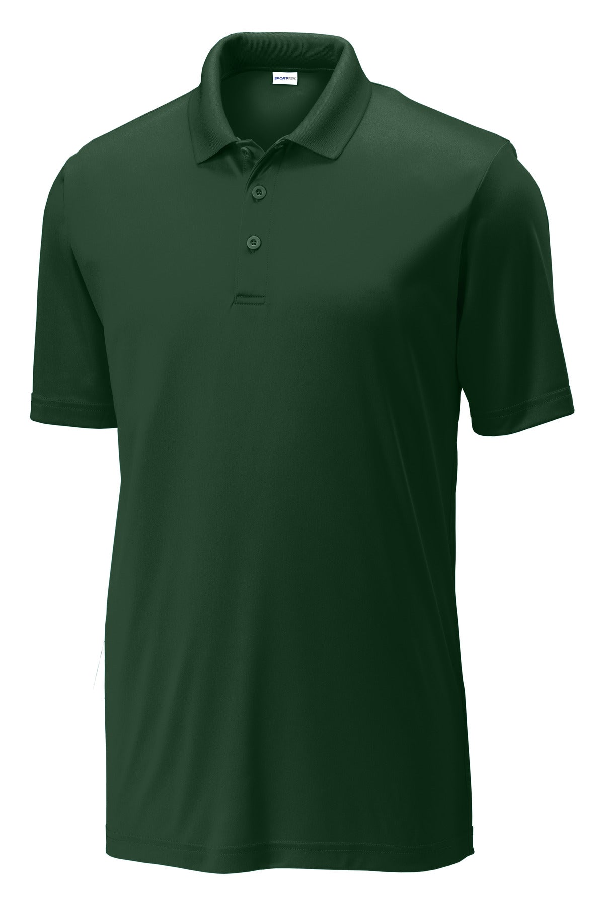 Front View of Forest Green Sport-Tek PosiCharge Competitor Polo. ST550 plain