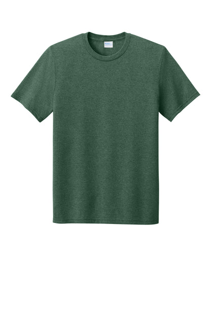 Front View of ForestGnHt Port & Co Tri-Blend Tee. PC330 plain