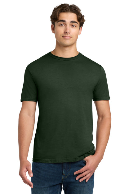 Front View of ForestGrn Gildan Softstyle T-Shirt. 64000 plain