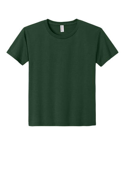Front View of ForestGrn Jerzees Classics Youth Cotton T-Shirt 363Y plain