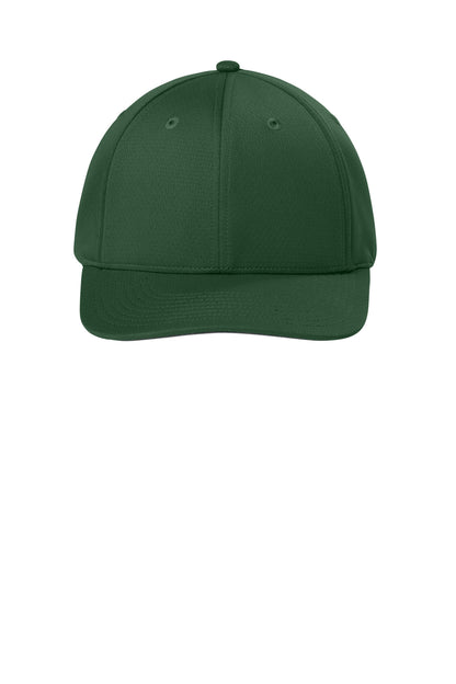Front View of ForestGrn Sport-Tek Impact Mesh Stretch-Tek Adjustable Cap STC71 plain