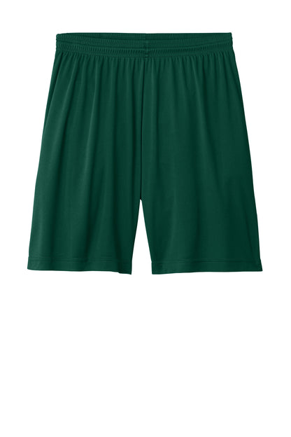 Front View of ForestGrn Sport-Tek PosiCharge Competitor 7" Short ST349 plain