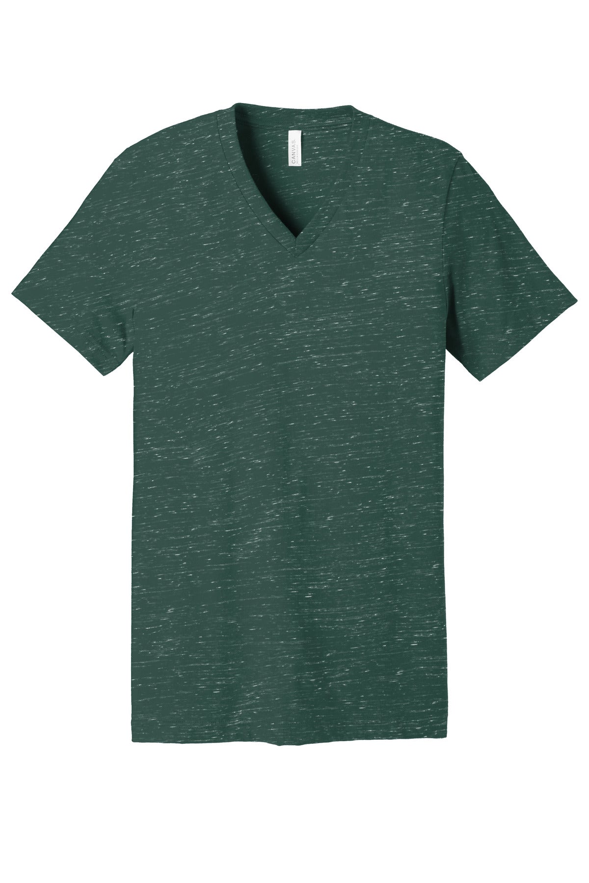 Front View of ForestMrbl BELLA+CANVAS Unisex Textured Jersey V-Neck Tee BC3655 plain