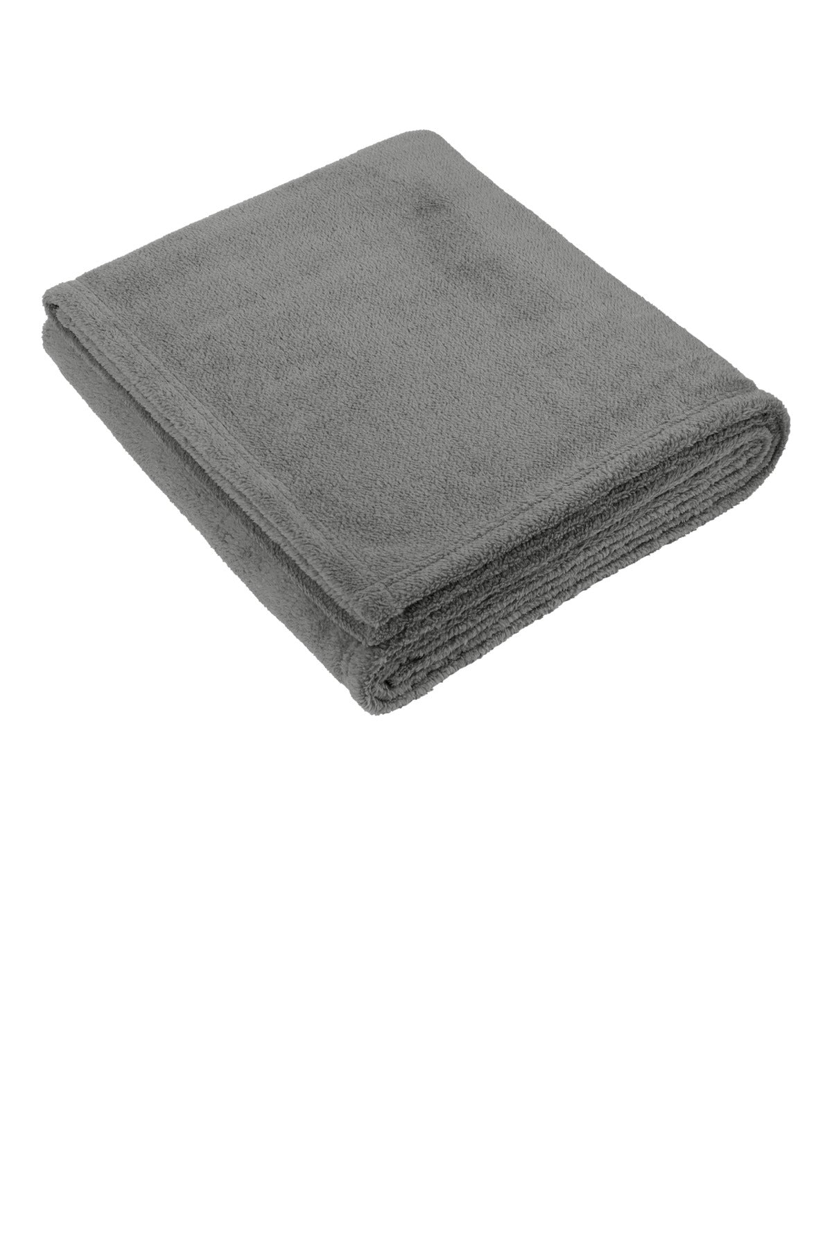 Front View of FrostGrey Port Authority Dream Plush Blanket BP37 plain