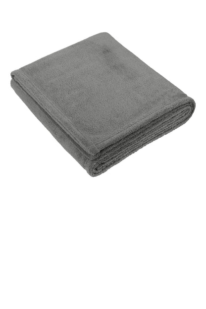 Front View of FrostGrey Port Authority Dream Plush Blanket BP37 plain