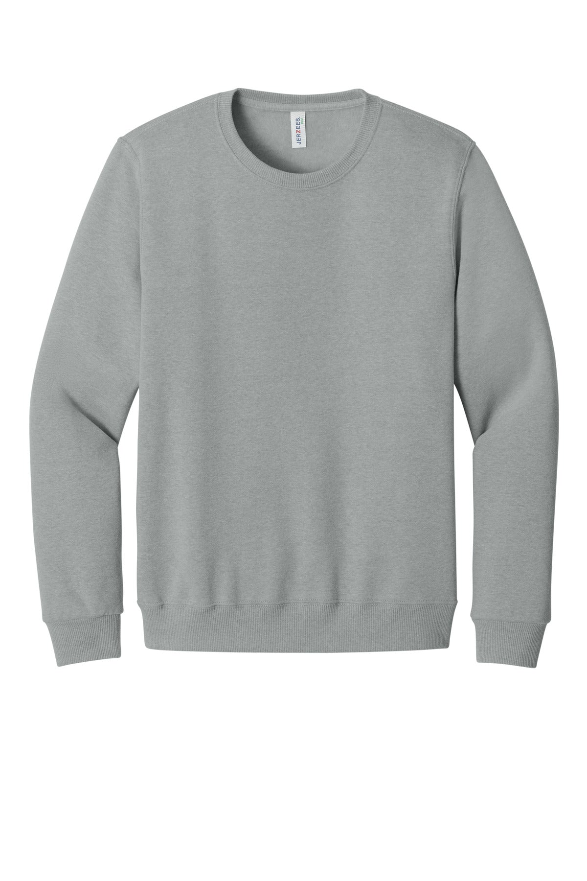 Front View of FrstGreyHt Jerzees Eco Premium Blend Crewneck Sweatshirt 701M plain