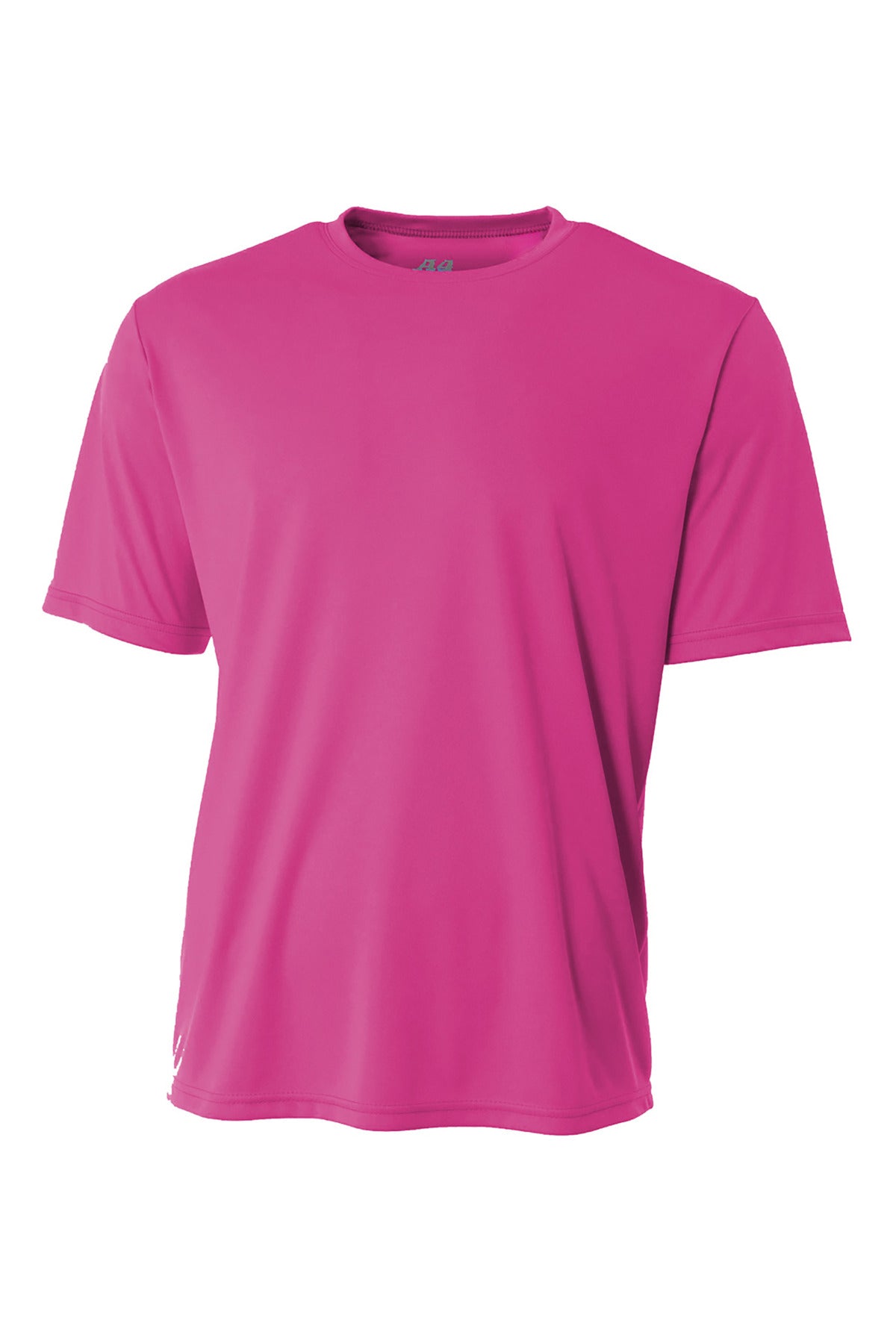 Front View of Fuchsia A4 Cooling Performance Short Sleeve Tee A4N3142 plain