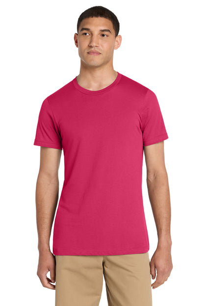 Front View of Fuchsia BELLA+CANVAS Unisex Jersey Short Sleeve Tee. BC3001 plain