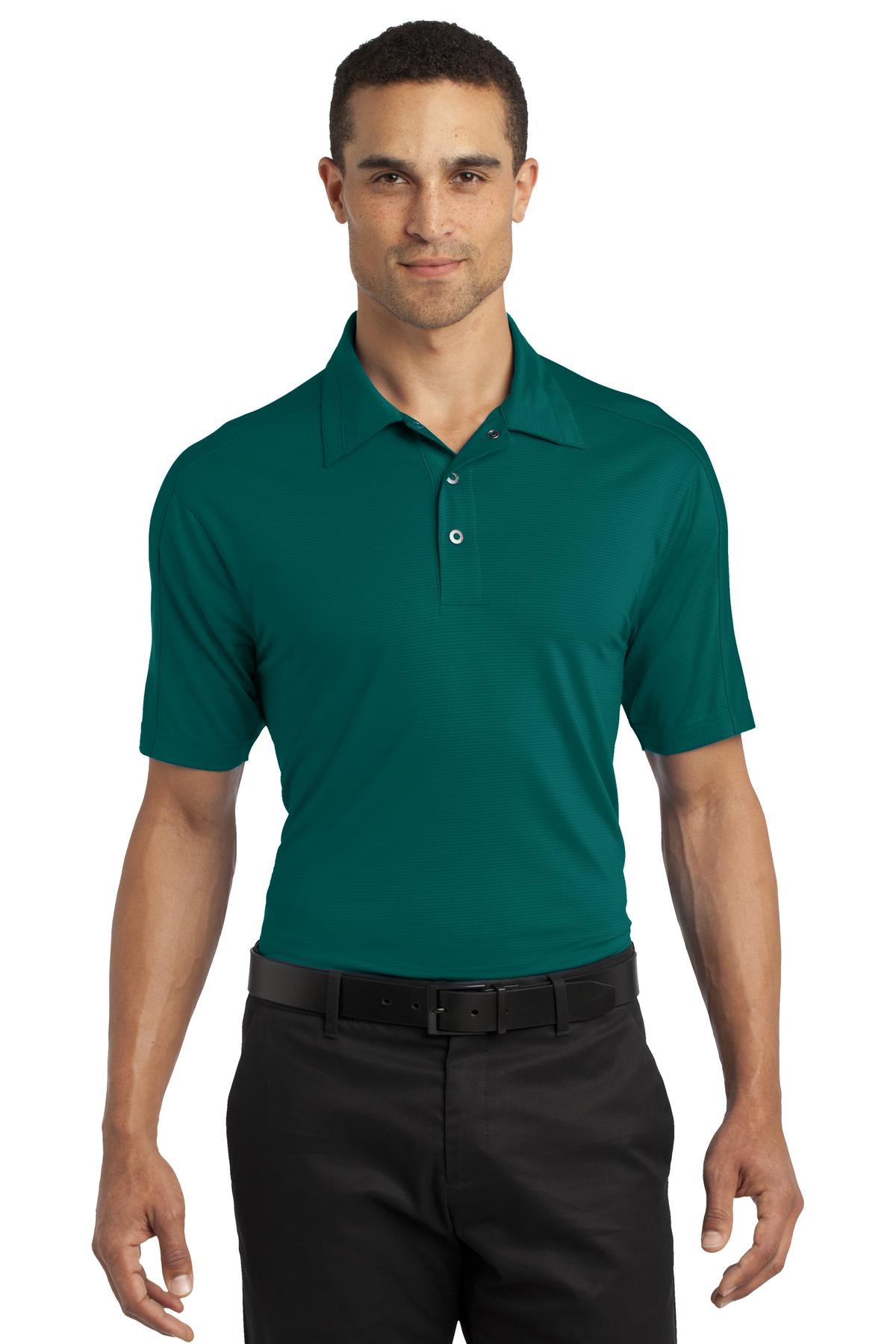 Front View of Fuel Green OGIO Linear Polo. OG1030 plain