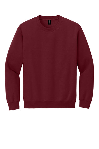 Front View of Garnet Gildan Heavy Blend Crewneck Sweatshirt. 18000 plain