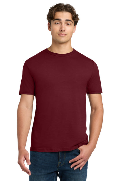 Front View of Garnet Gildan Softstyle T-Shirt. 64000 plain