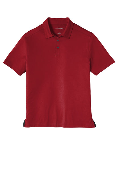 Front View of Garnet Port Authority City Stretch Polo K682 plain