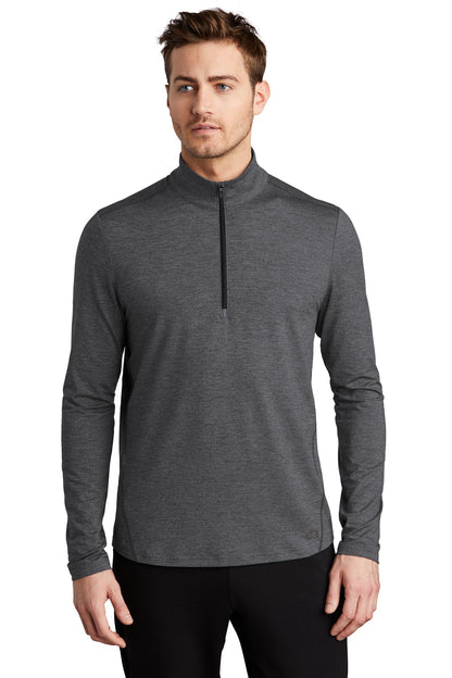 Front View of Gear Grey Hthr OGIO Force 1/4-Zip OE341 plain