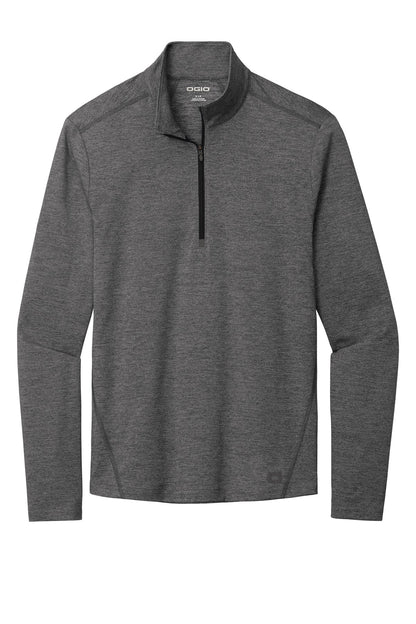 Front View of Gear Grey Hthr OGIO Force 1/4-Zip OE341 plain