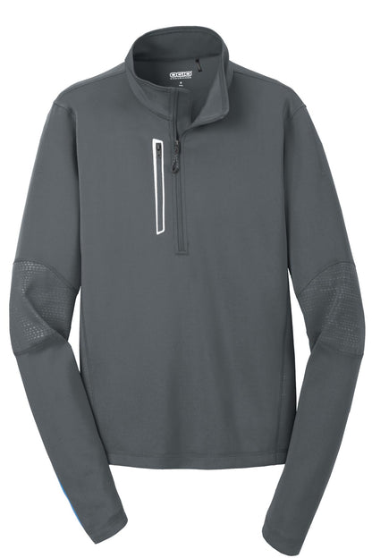 Front View of Gear Grey OGIO Fulcrum 1/4-Zip. OE701 plain
